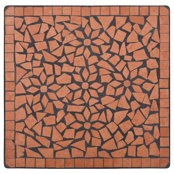 Terrakotta mozaikos bisztróasztal 60 cm