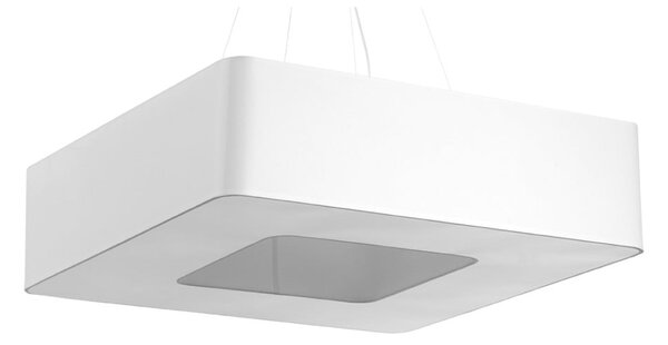Fehér függőlámpa üveg-textil búrával Piano – Nice Lamps