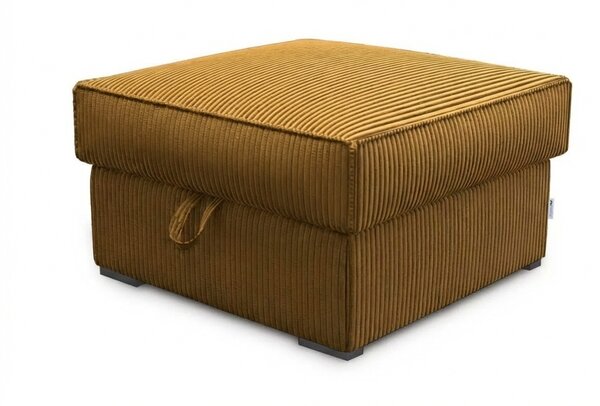 SMART COSARO XL tárolóhelyes puff 71x71 cm, mustársárga