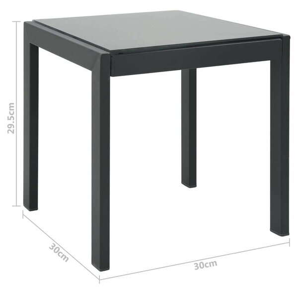 VidaXL Napozóágy Szett - 2 db + Asztal - Szürke