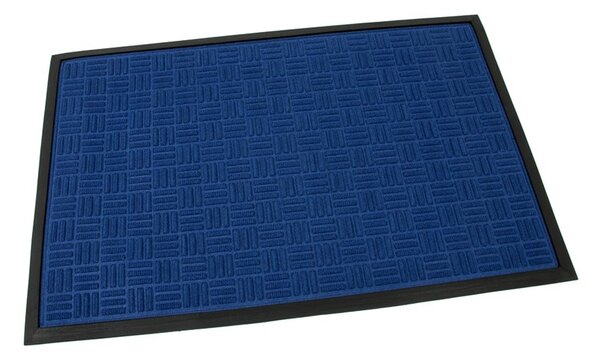 Textil tisztítószőnyeg Criss Cross 60 x 90 x 0,8 cm, kék
