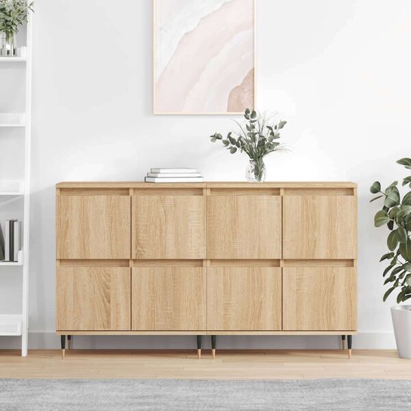 VIDAXL - Sonoma Tölgy Fa Tálalószekrény Szett - 2 db - 120x35x70 cm