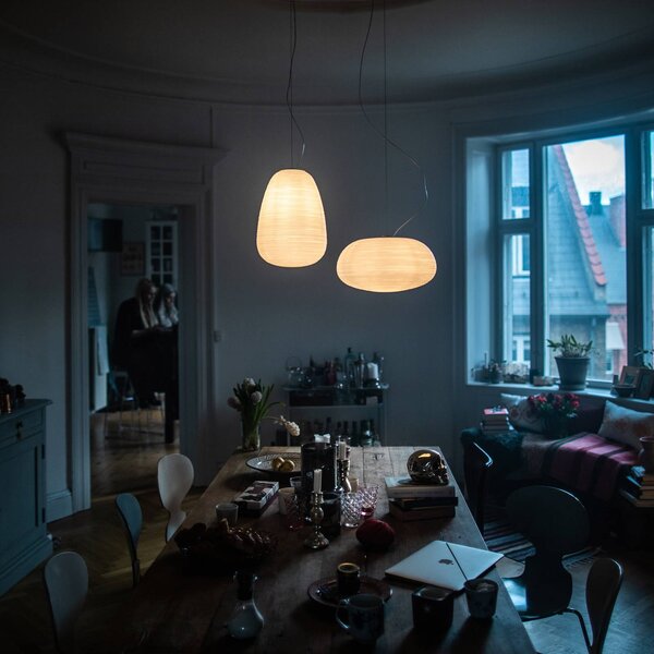 Foscarini Rituals 1 üveg lógó világítás, dimmelhető, Fehér / opál, Nappali / Étkező, Üveg, Dizájn