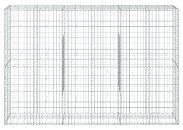 Horganyzott vas gabion kosár fedéllel 300 x 50 x 200 cm