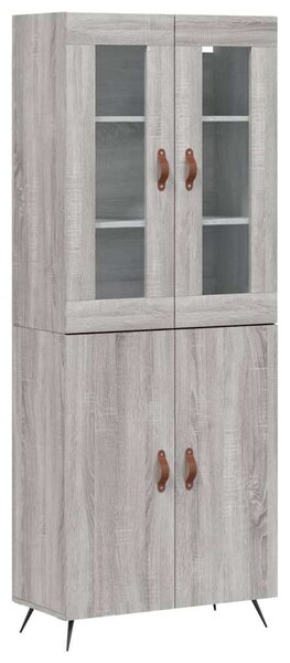 VIDAXL Sonoma Szürke Magasszekrény - 180 cm