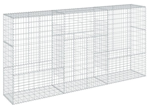 Horganyzott vas gabion kosár fedéllel 300 x 50 x 150 cm