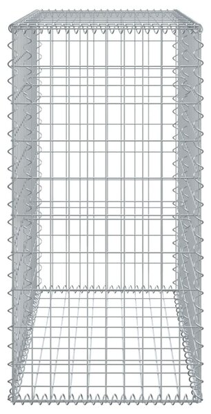 Horganyzott vas gabion kosár fedéllel 100 x 50 x 100 cm