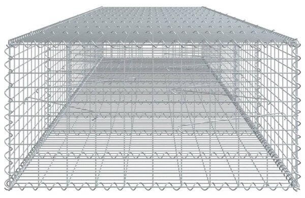 Horganyzott vas gabion kosár fedéllel 500 x 100 x 50 cm