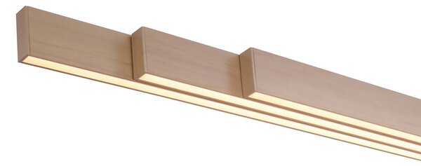 Paul Neuhaus LED-es függőlámpa Adriana CCT szabályozható dimmelhető, dimmelhető, Világos fa, Nappali / Étkező, fém, Modern