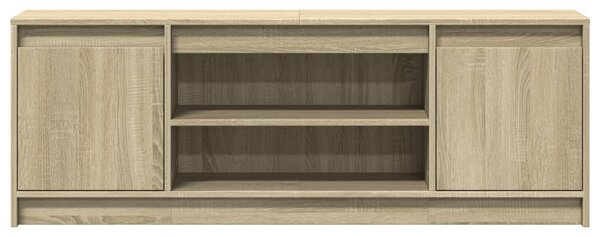 Sonoma tölgy színű szerelt fa LED-es TV-szekrény 139,5x34x50 cm