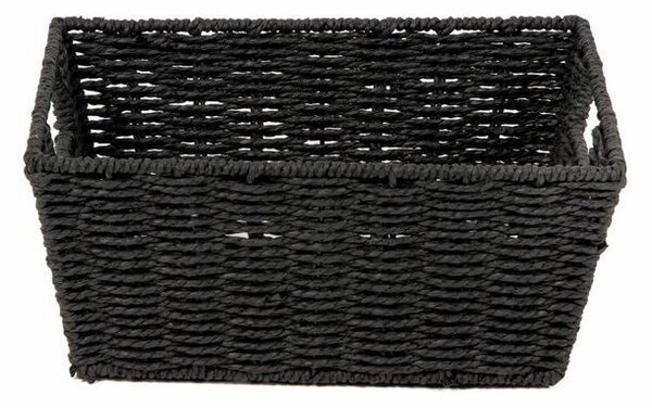 Tömörítő kötött kosár 31 x 24 x 14 cm, fekete