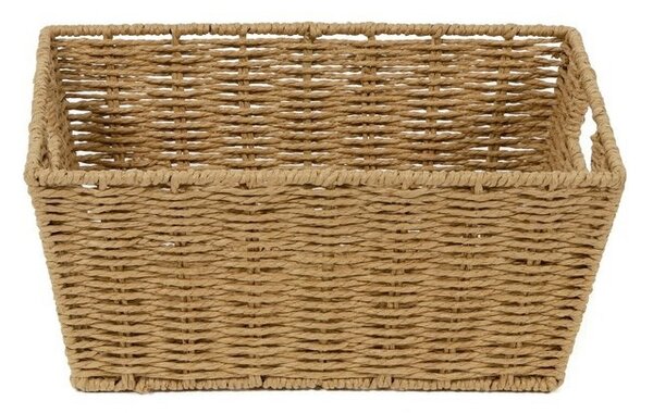 Tömörítő kötött kosár 31 x 24 x 14 cm, bézs