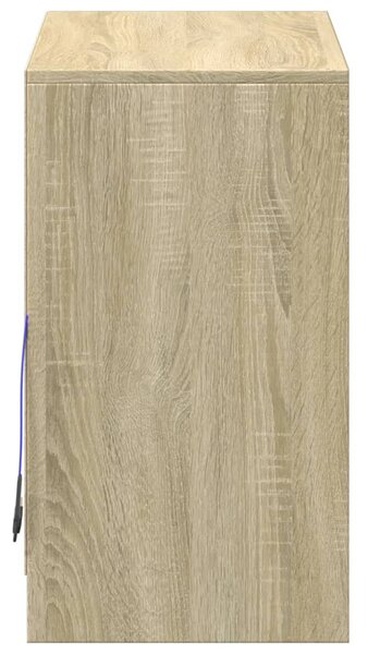 Sonoma tölgy szerelt fa tálalószekrény LED-del 72 x 34 x 61 cm