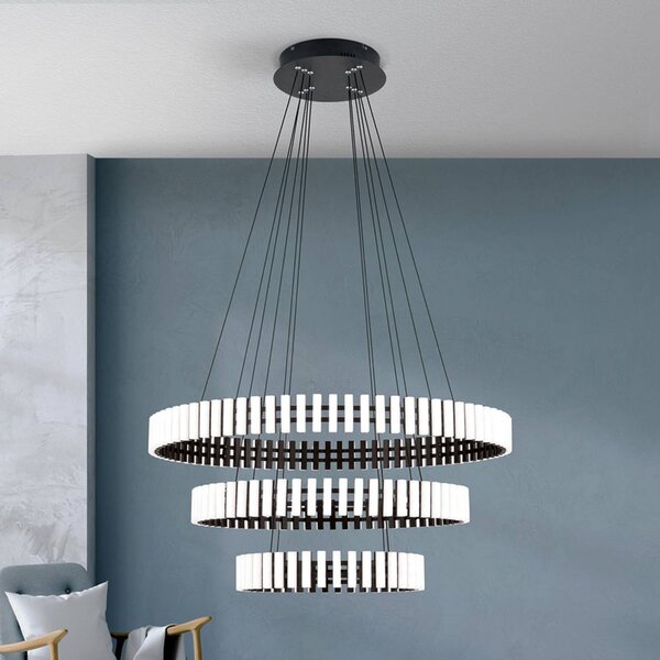 ORION LED függő lámpa Mansion, szabályozható, dimmelhető, Fehér / opál, Nappali / Étkező, fém, Dizájn