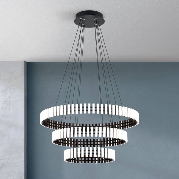 ORION LED függő lámpa Mansion, szabályozható, dimmelhető, Fehér / opál, Nappali / Étkező, fém, Dizájn