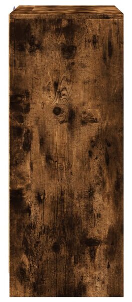Füstös tölgy szerelt fa tálalószekrény LED-del 77 x 34 x 85 cm