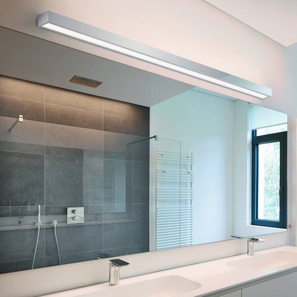Helestra Theia LED tükör lámpa, krómozott 120 cm, Króm / ezüst, Fürdőszoba, fém, Modern