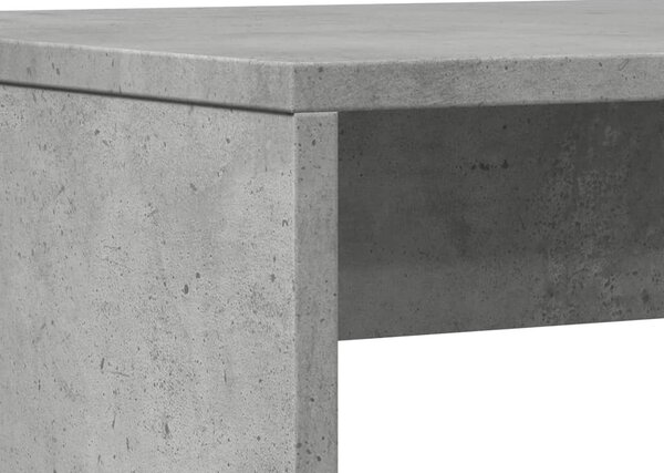 3 részes betonszürke szerelt fa étkezőasztal és pad szett