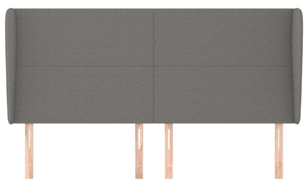 Homemania Szárnyas Fejtámla - Sötétszürke Szövet - 203x23x118/128 cm