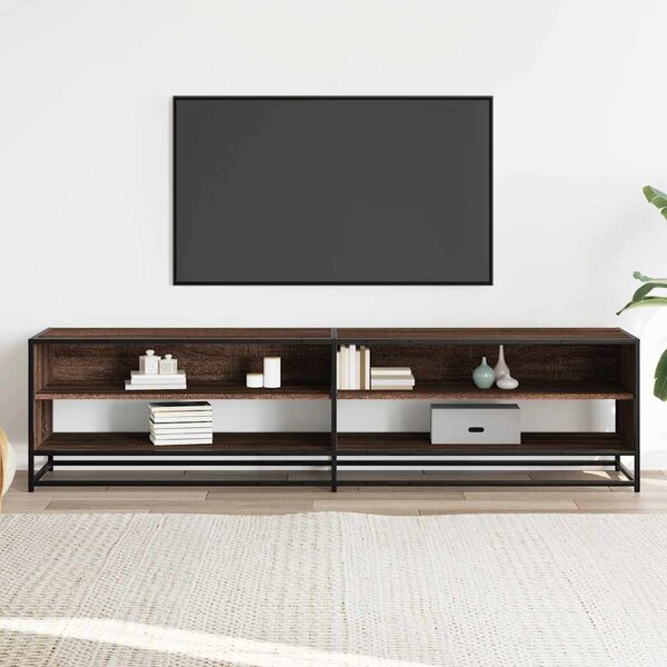 Barna tölgy színű szerelt fa TV-szekrény 180,5 x 40 x 46 cm