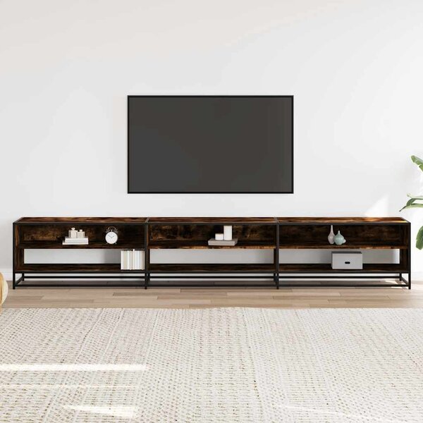 Füstös tölgy színű szerelt fa TV-szekrény 270 x 40 x 46 cm