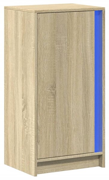 Sonoma tölgy szerelt fa tálalószekrény LED-del 42,5x34x85 cm