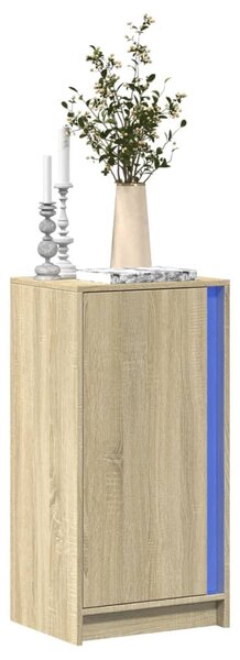 Sonoma tölgy szerelt fa tálalószekrény LED-del 42,5x34x85 cm