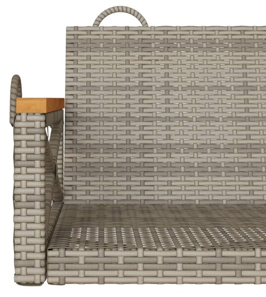 Szürke polyrattan hintapad 109 x 62 x 40 cm