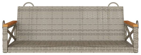 Szürke polyrattan hintapad 109 x 62 x 40 cm
