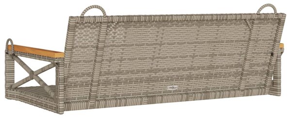 Szürke polyrattan hintapad 109 x 62 x 40 cm