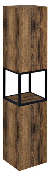 Sapho Sapho, SKARA szekrény 35x171x32cm, 2x ajtó, bal/jobb, fekete matt/collingwood tölgy, CG010-1919