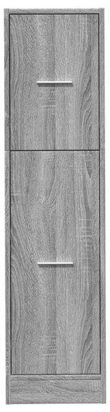 Szürke sonoma színű szerelt fa patikaszekrény 30x118x77,5 cm