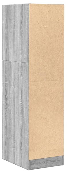 Szürke sonoma színű szerelt fa patikaszekrény 30x118x77,5 cm