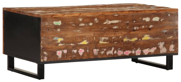 Tömör újrahasznosított és szerelt fa dohányzóasztal 100x54x40cm