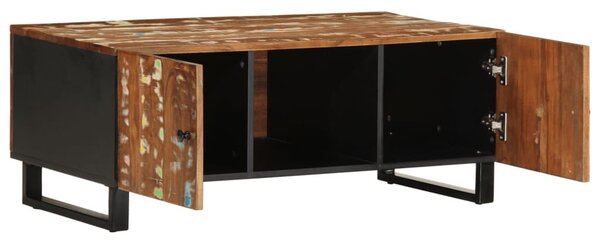 Tömör újrahasznosított és szerelt fa dohányzóasztal 100x54x40cm