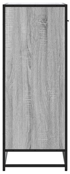 Szürke sonoma szerelt fa és fém cipőszekrény 75 x 38 x 97,5 cm