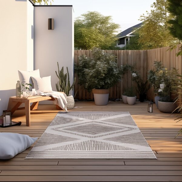 Barna-krémszínű kültéri szőnyeg 80x150 cm Gemini – Elle Decoration