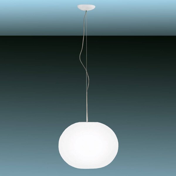 FLOS Glo-Ball - gömb alakú függőlámpa 45 cm, dimmelhető, Fehér / opál, Nappali / Étkező, Üveg, Dizájn