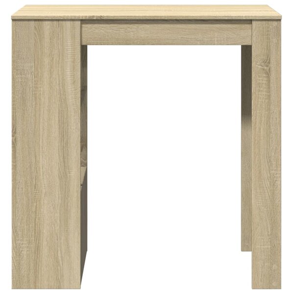 Sonoma tölgy szerelt fa bárasztal tárolókkal 102x50x103,5 cm