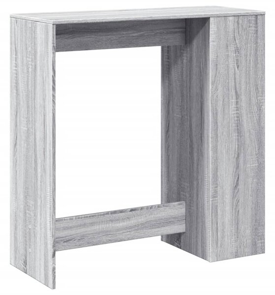 Szürke sonoma szerelt fa bárasztal tárolókkal 101x40x103,5 cm