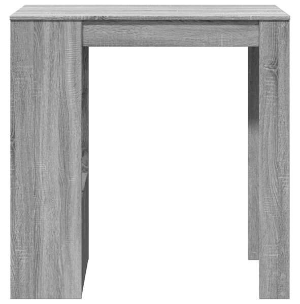 Szürke sonoma szerelt fa bárasztal tárolókkal 102x50x103,5 cm