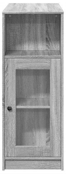 Szürke sonoma szerelt fa bárasztal tárolókkal 101x40x103,5 cm