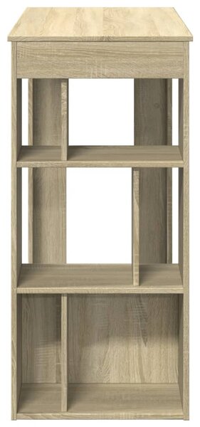 Sonoma tölgy szerelt fa bárasztal tárolókkal 102x50x103,5 cm