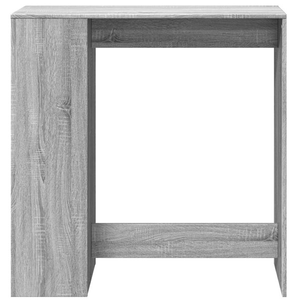 Szürke sonoma szerelt fa bárasztal tárolókkal 101x40x103,5 cm