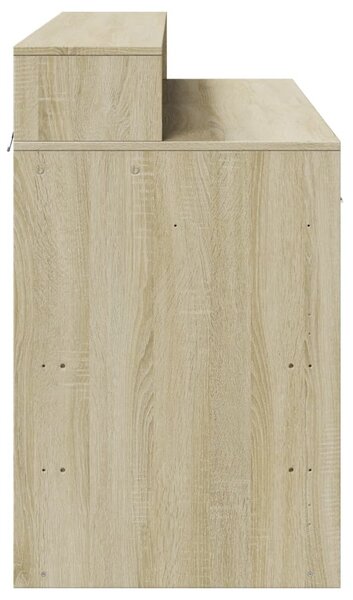 Sonoma tölgy színű szerelt fa íróasztal LED-ekkel 120x55x91 cm