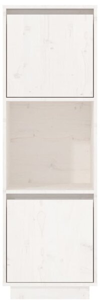 Fehér tömör fenyőfa magasszekrény 38x35x117 cm