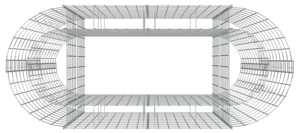 Horganyzott vas gabion magaságyás 120x50x100 cm