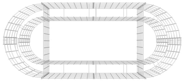 VidaXL horganyzott vas gabion magaságyás 120 x 50 x 50 cm