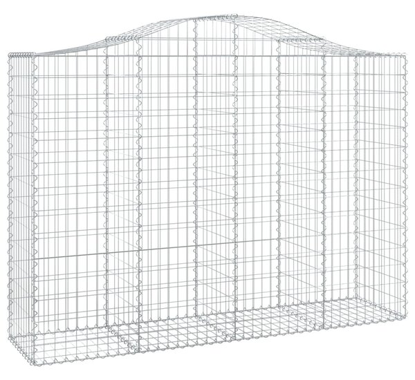 Íves horganyzott vas gabion kosár 200x50x140/160 cm