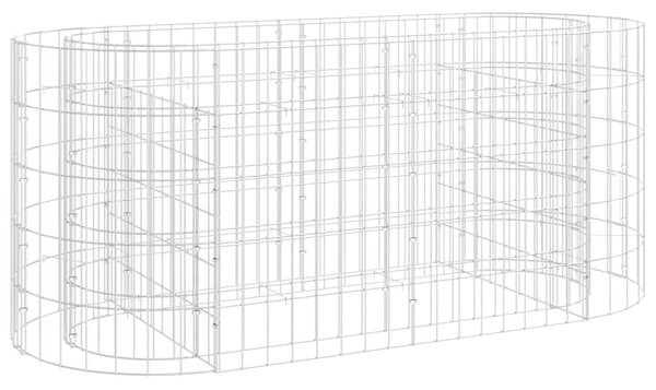 VidaXL horganyzott vas gabion magaságyás 120 x 50 x 50 cm